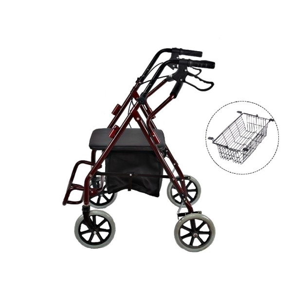 Περιπατητήρας τροχήλατος Rollator διπλής διαμόρφωσης BLUE με καλάθι για εύκολη μετακίνηση